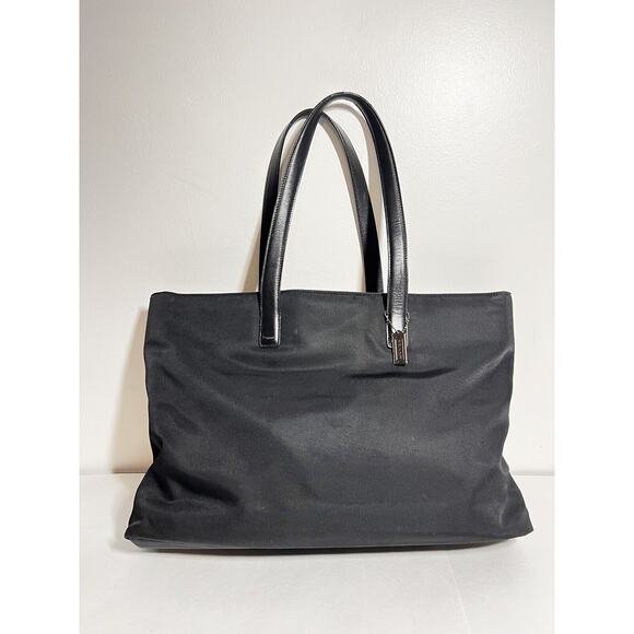 Coach EUC Black Mercer 5117 Twill Leather Trim Padded Laptop Bag Tote - Picture 1 of 6